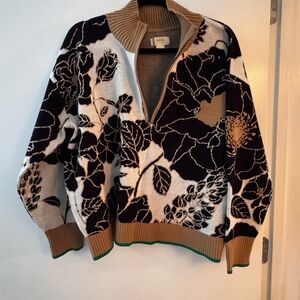 Maeve by Anthropologie Half Zip Montana Mock Neck Sweater